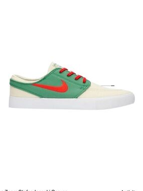 Nike Stefan Janoski Canvas Sneaker - Sage Green, Red & Cream